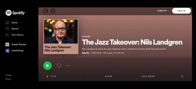 Breaking News: The Nils Landgren Jazz Takeover playlist on Spotify is now active today December 1st 2021